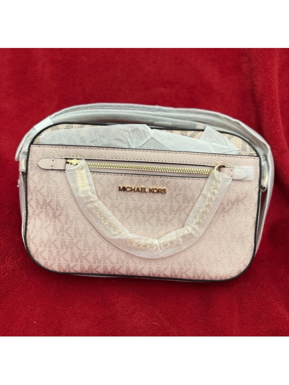 Michael Kors Light Pink Signature Crossbody Bag
